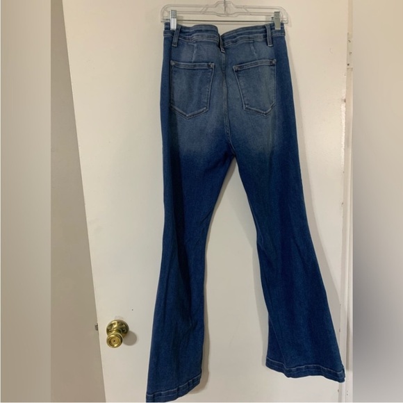 Kancan Dixie Ultra High Rise Flare Jeans (Petite) - Picture 6 of 14